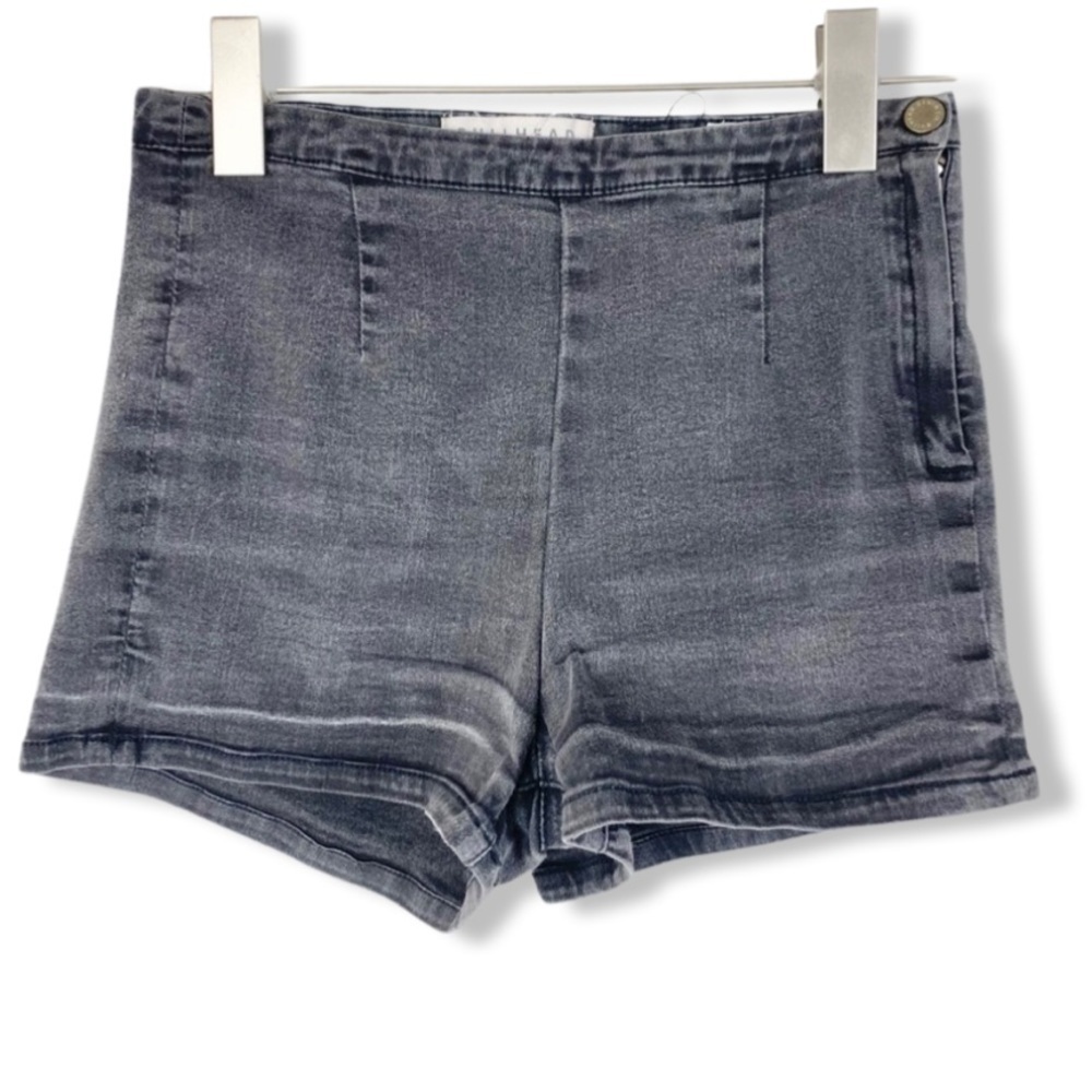 Bullhead Charcoal Denim Side Zip Hot Shorts